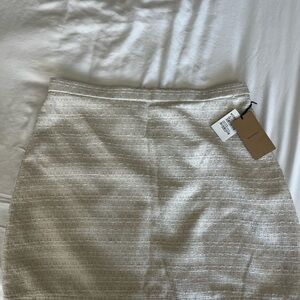 Halogen | White Tweed Skirt NWT